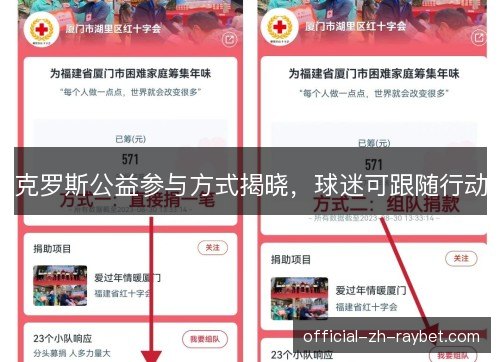 克罗斯公益参与方式揭晓,球迷可跟随行动 克罗斯公益参与方式揭晓,球迷可跟随行动